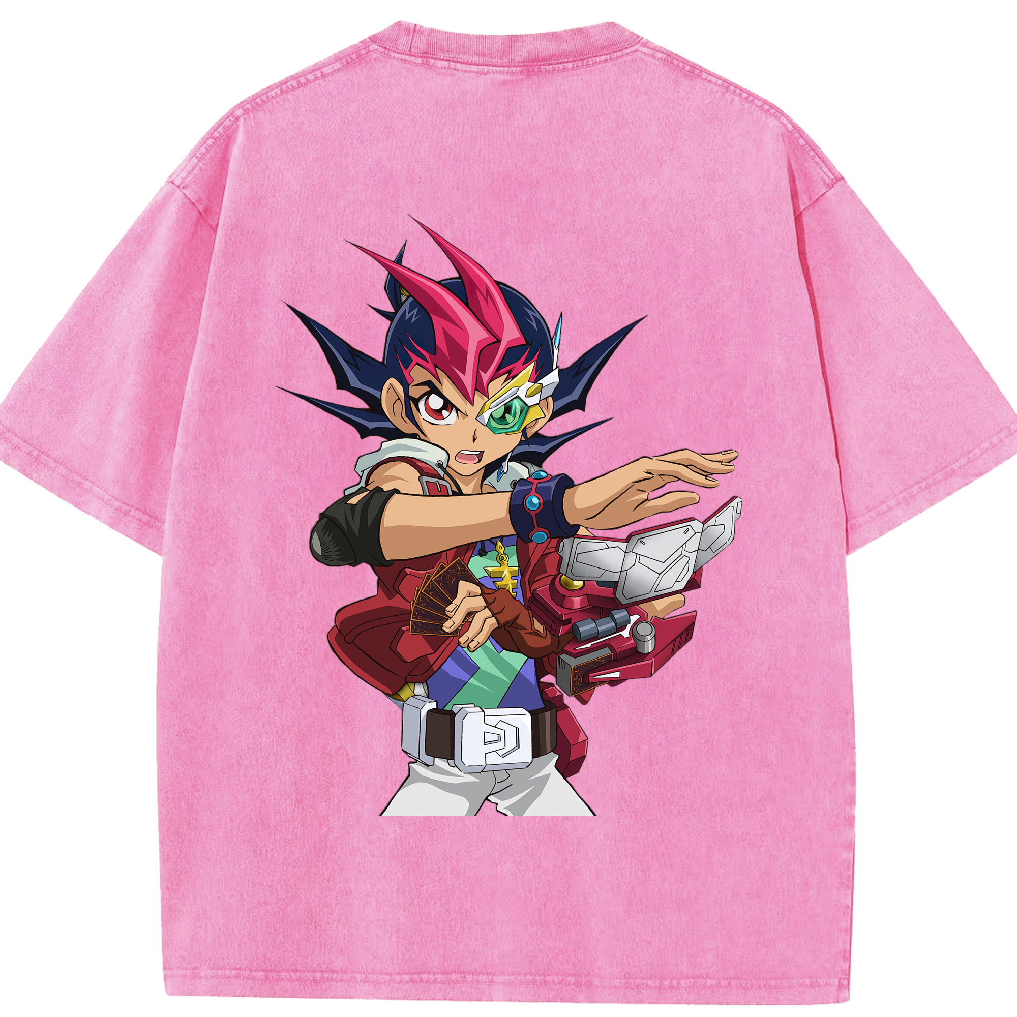 （画像用） 遊☆戯☆王 Yu-Gi-Oh! 綿100% ヴィンテージ風 半袖Tシャツ（背面プリント）